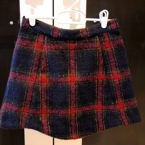 Nordstrom wool plaid skirt